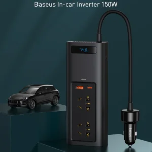 Baseus Power Inverter DC 12V to AC 220V 150W Dual Port Fast Charging Car Power Station
