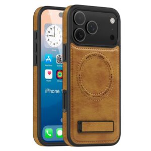 Luxury Wireless Charging Leather Phone Case For Magsafe iPhone 17 Pro Max