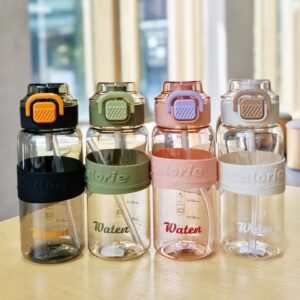 New Fashionable Water Bottle 800ml Large Capacity Direct Drinking Portable Bottle